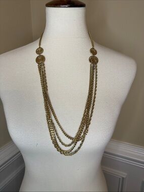 Gold Multi-Strand Chain Necklace - Women Jewelry
